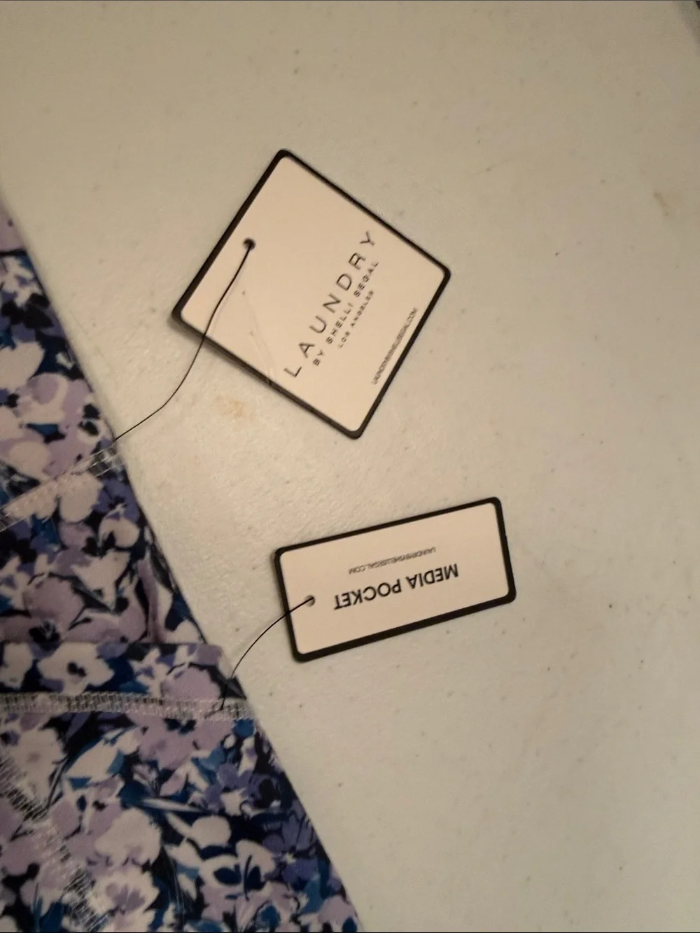 Laundry By Shelli Segal Blue & Purple Floral Jeggings